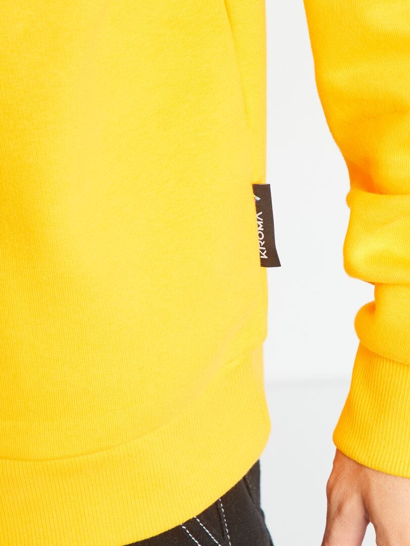 Sudadera de felpa de color liso - AMARILLA