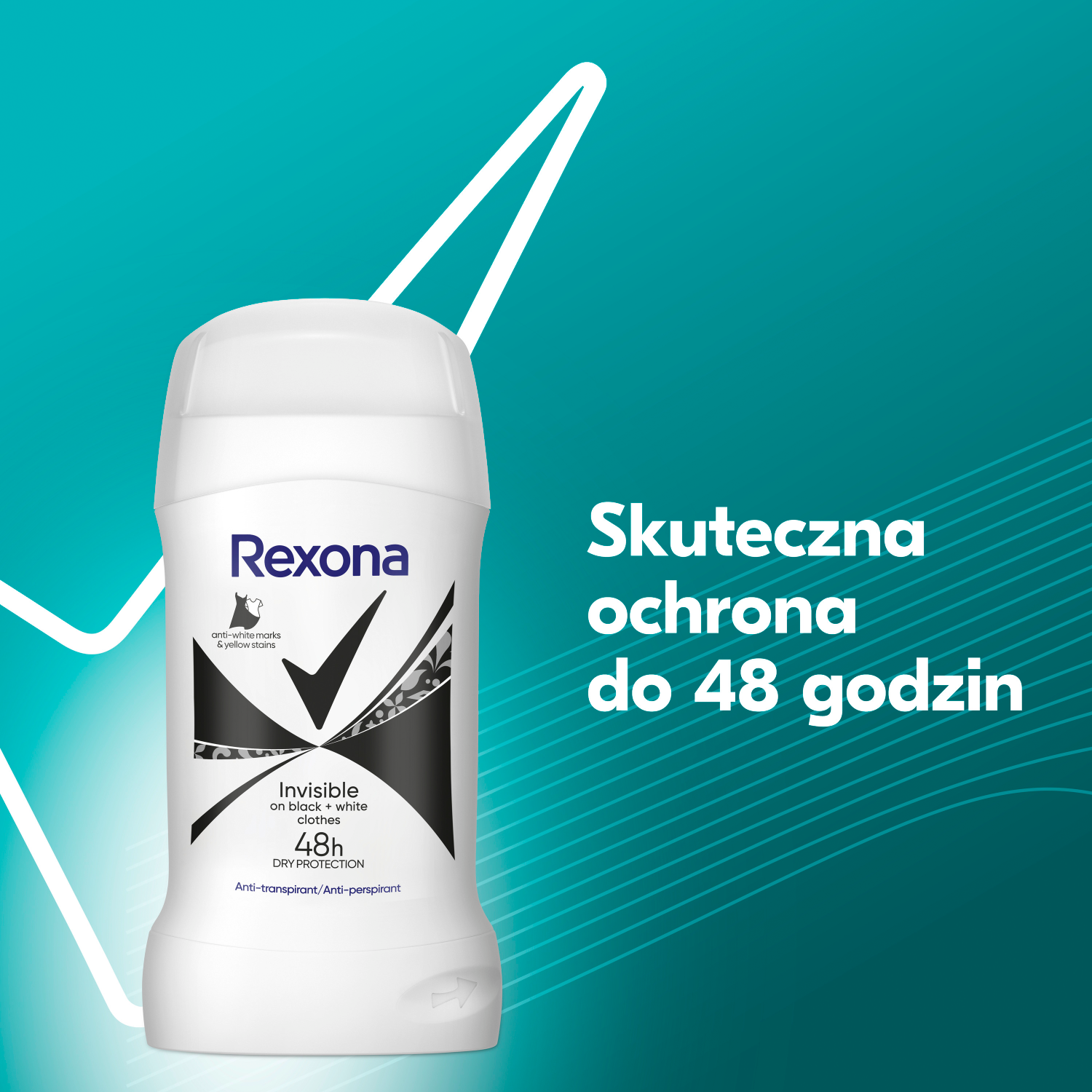 Rexona Invisible Blanco y Negro