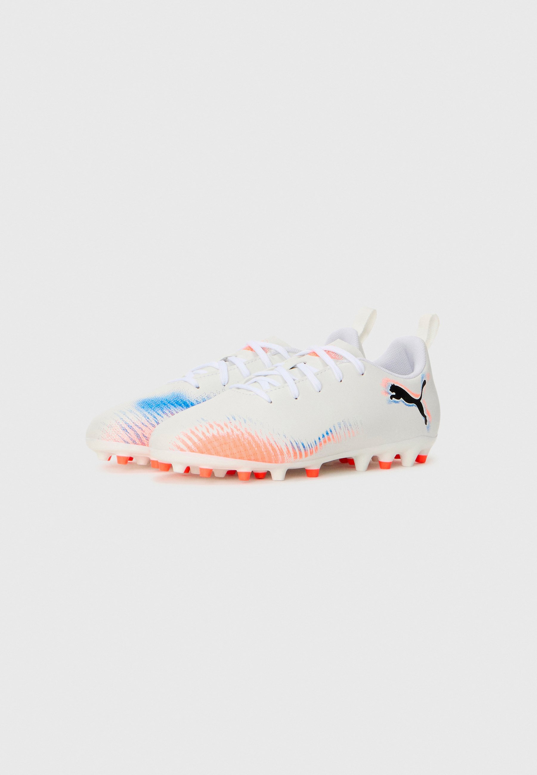 Puma FUTURE 8 PLAY MG UNISEX - Zaalvoetbalschoenen - wit/zwart/lichtgevend rood
