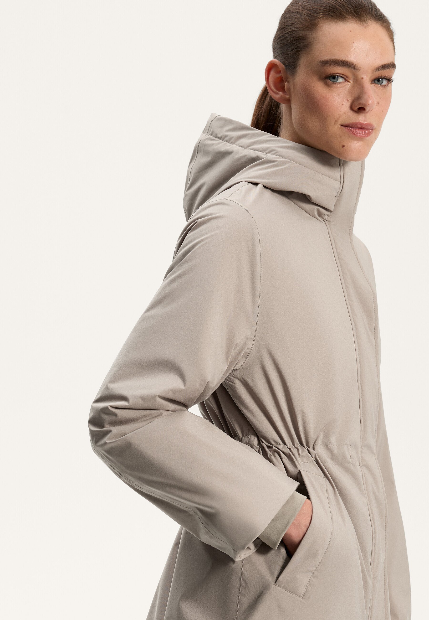 OYSHO LIGHTWEIGHT 10k THINDOWN TM WATERPROOF PADDED - Down coat - khaki