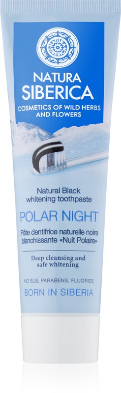Natura Siberica Polar Night Black balinošā zobu pasta