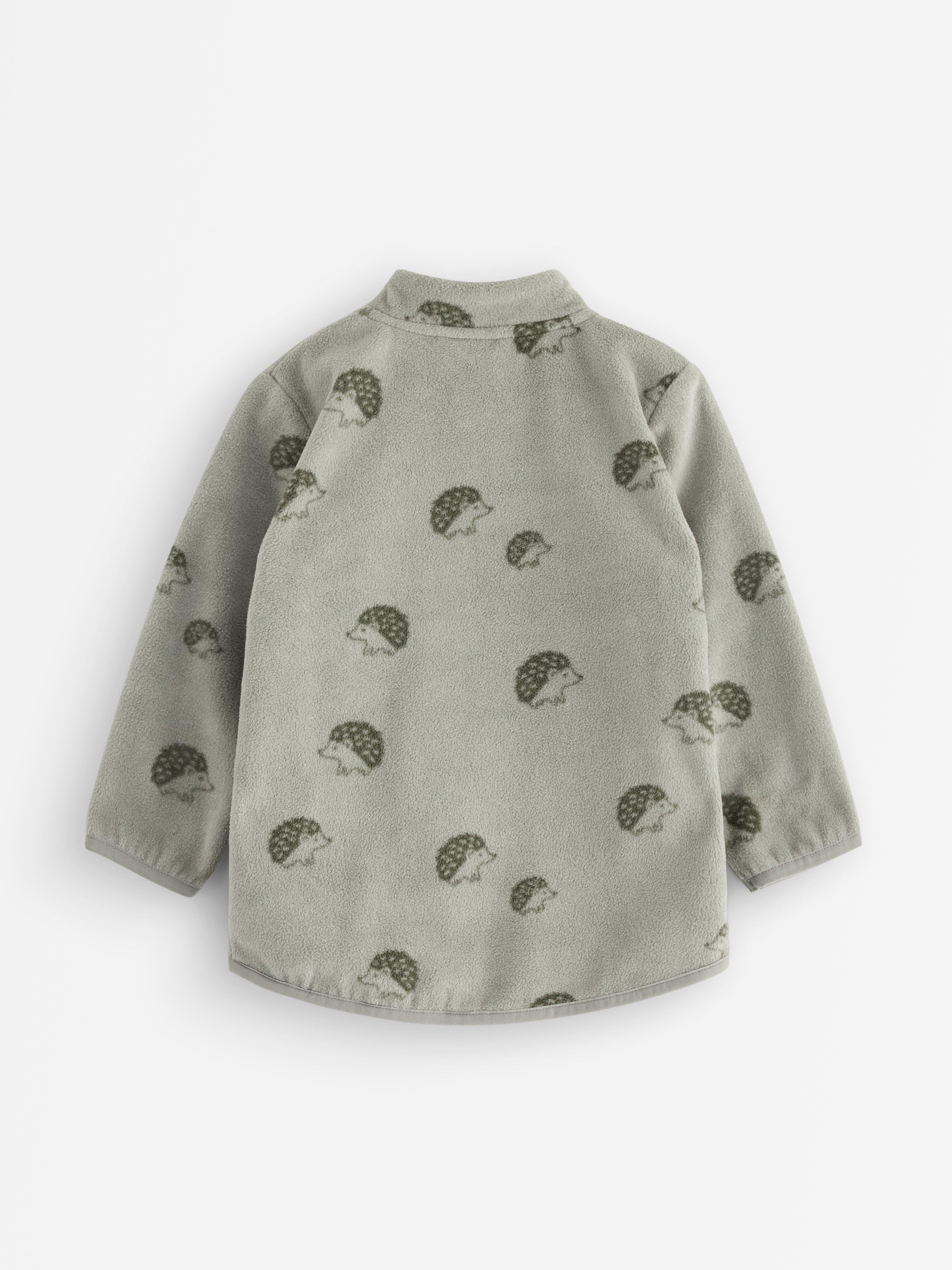 Jacka i microfleece Verde claro acinzentado