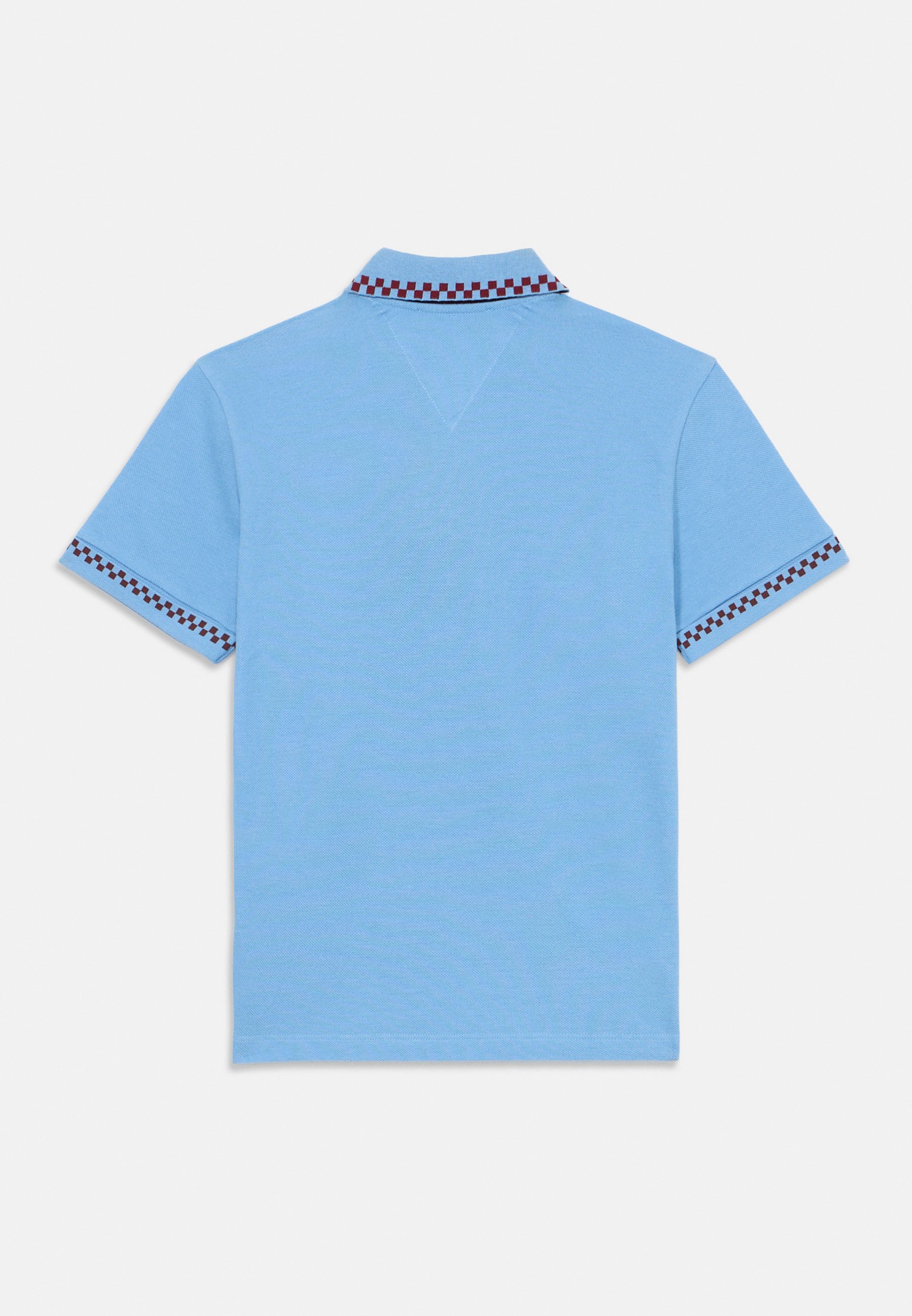Versace LOGO DAMIER PRINT UNISEX - Poloshirt - poederblauw/granaatrood