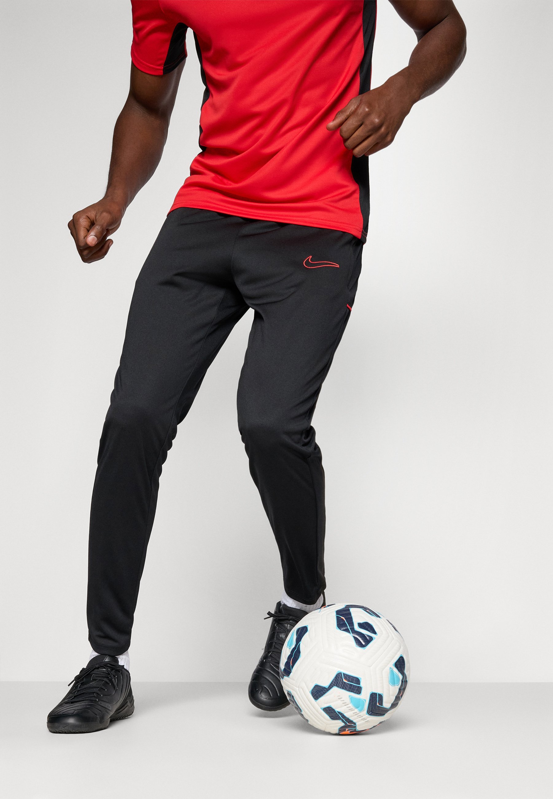 Calça Nike Performance ACADEMY - Calça de treino - preta/vermelha universitária