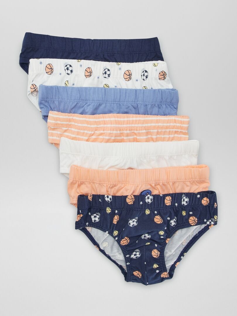 Conjunto de 7 calzoncillos estampados - AZUL