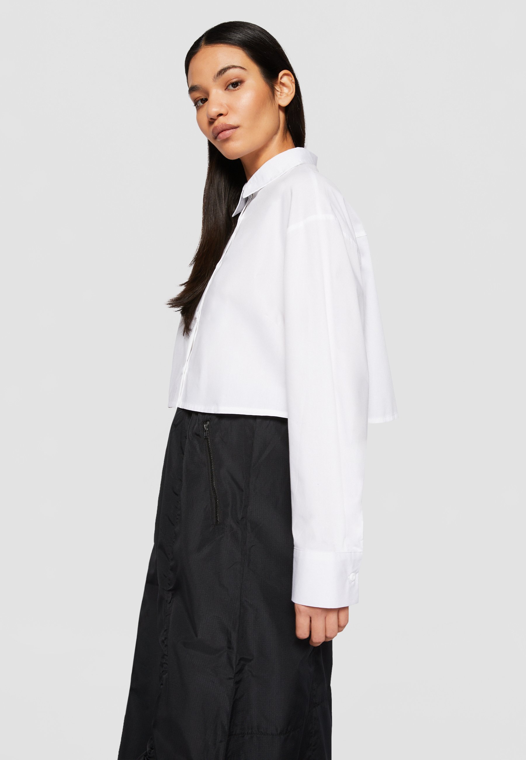 Urban Classics Cropped Bluse – Weiß