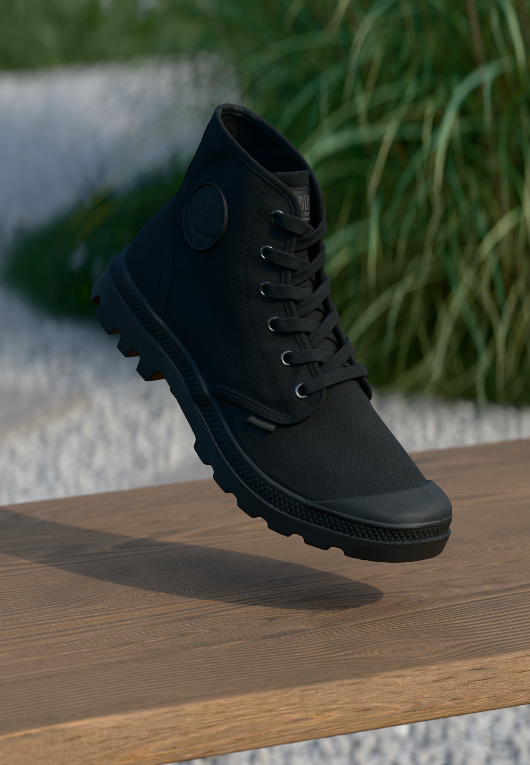 Palladium PAMPA HI - Botas de cano curto com cadarço - pretas