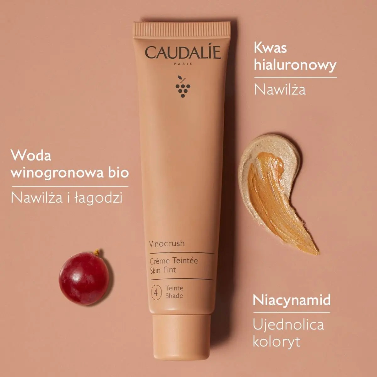 Caudalie Vinocrush Krem koloryzujący, Odcień 4