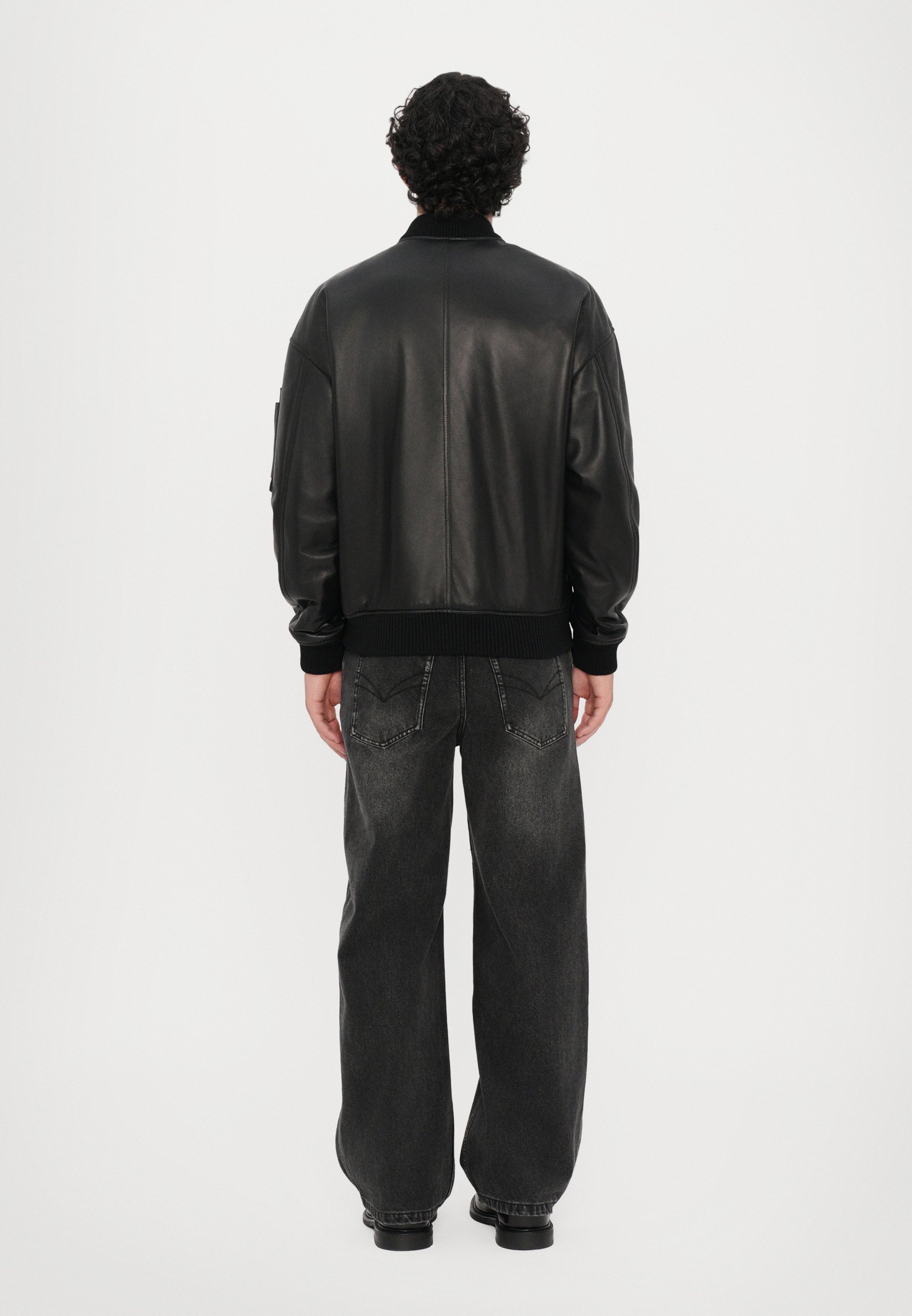Veste en cuir Dsquared2 - noire