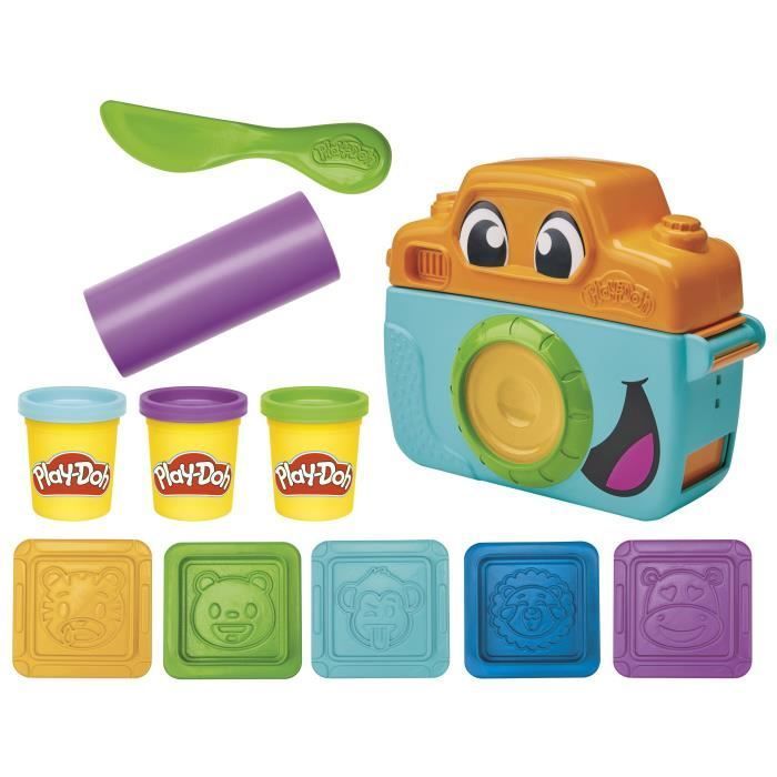 Play-Doh My Little Photos Startset, boetseerklei, speelgoedcamera, 7 accessoires en speelmat, Classic, geschikt voor kinderen vanaf 2 jaar.