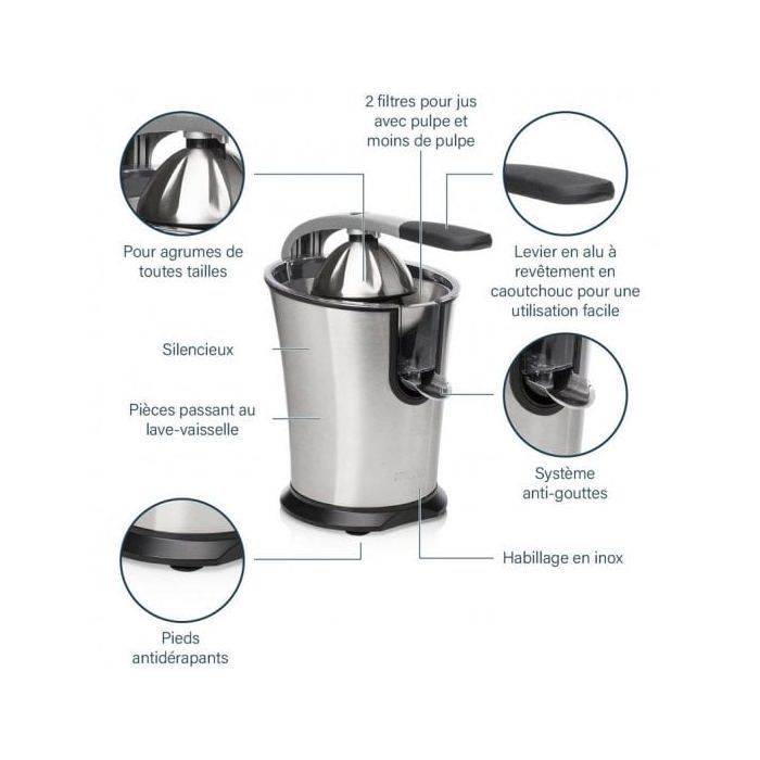 Princess 01.201860.01.001 Master Juicer Pro Exprimidor de cítricos – Cono de acero inoxidable – 300 W