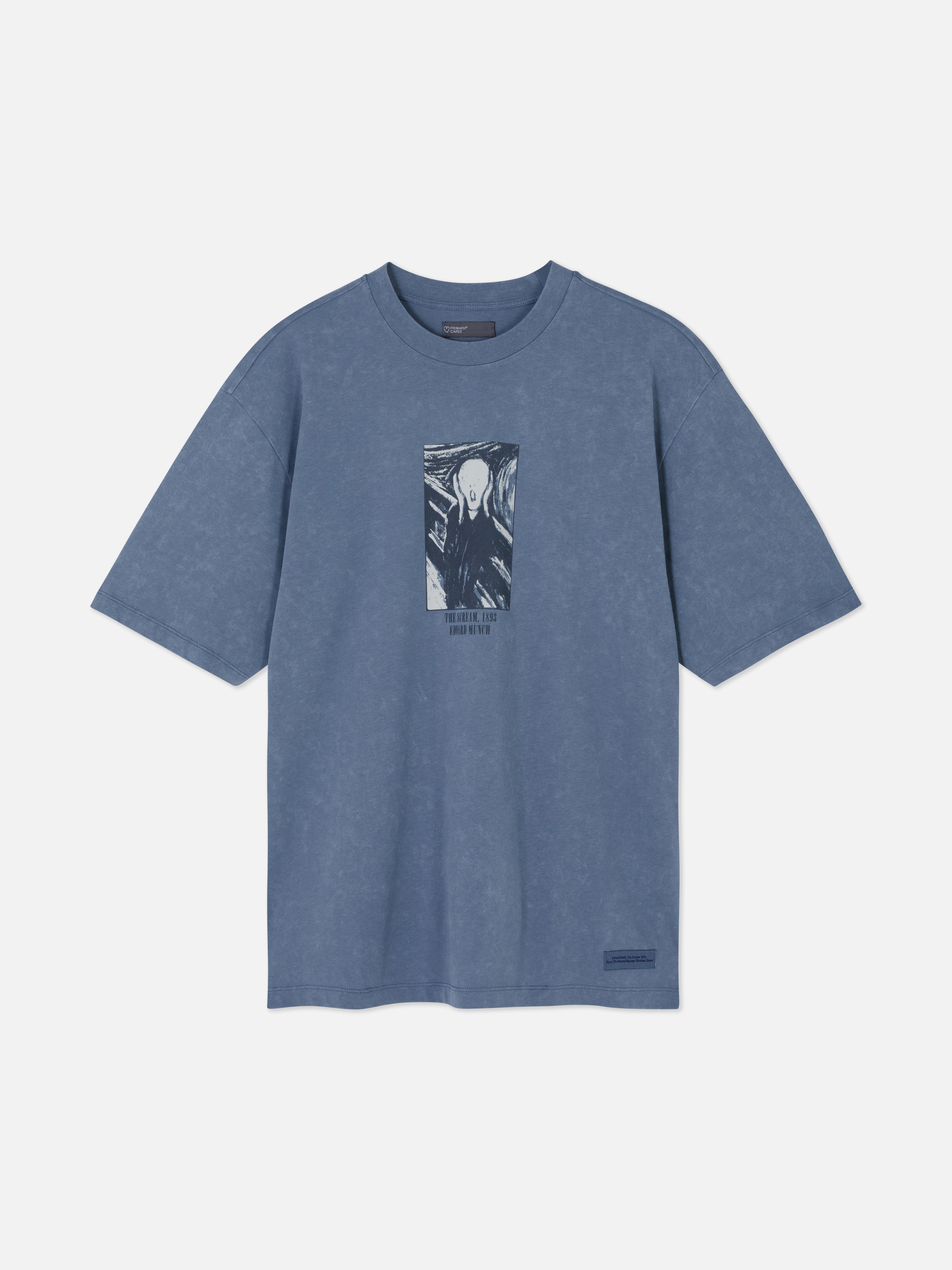 Tricou cu imprimeu Edvard Munch „Țipătul” Un tricou cu mânecă scurtă cu un imprimeu cu „Țipătul” de Edvard Munch