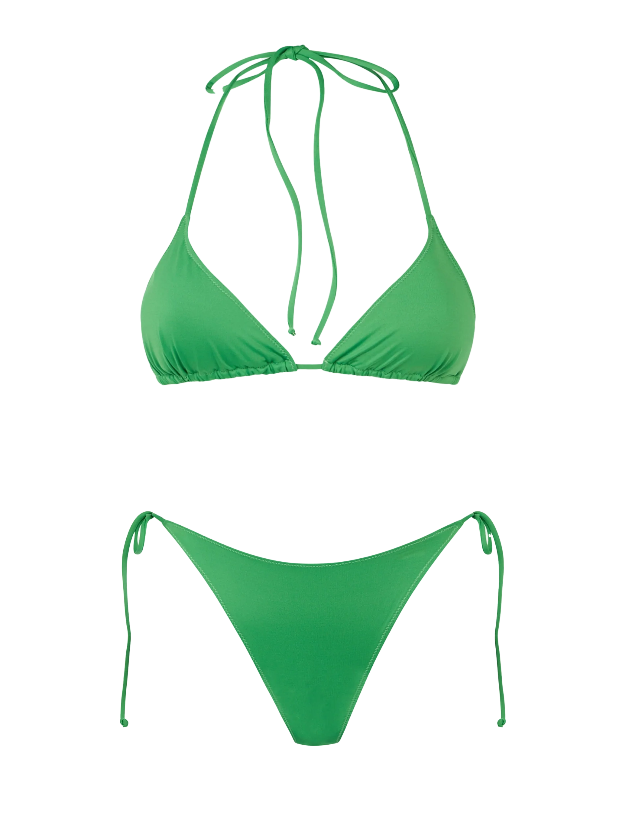 Groene driehoekige bikini voor dames