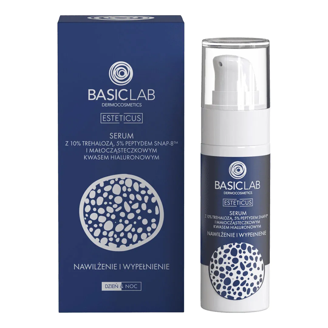 BasicLab Esteticus Serum 10% Trehaloza , 5% Peptyd Snap-8, Kwas Hialuronowy