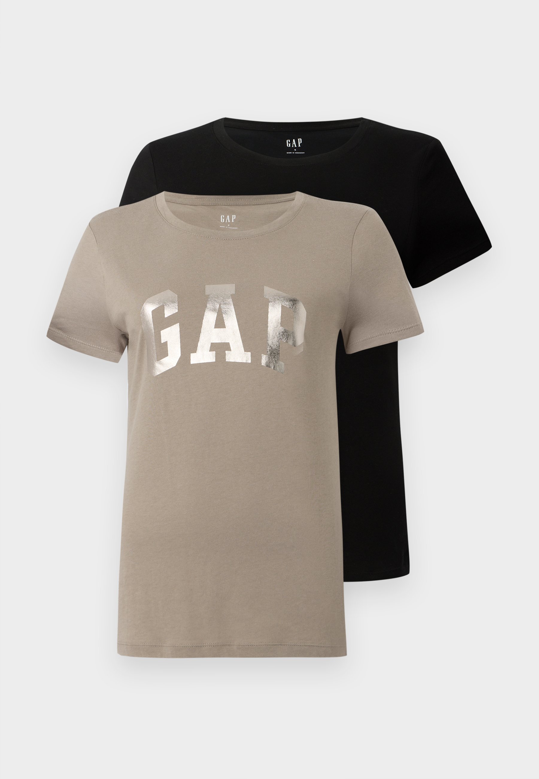 GAP Logo-T-Shirt, 2er-Pack – Bedrucktes T-Shirt – Triggerbraun