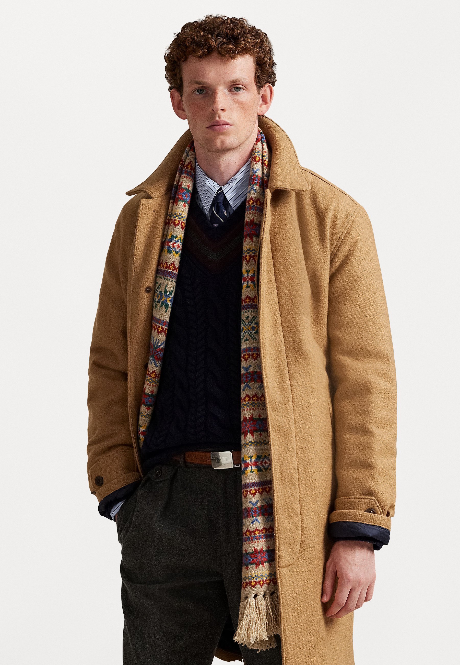 Polo Ralph Lauren THE LANGDON WALKING MAT - Manteau classique en laine - crème café