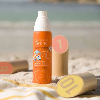 Avène Sun Care Spray lapsille SPF50 aurinkosuojasuihke kasvoille ja vartalolle, 200 ml