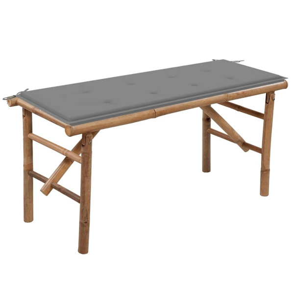 Ławka ogrodowa Szary 120 x 50 x 3 cm Bambus vidaXL