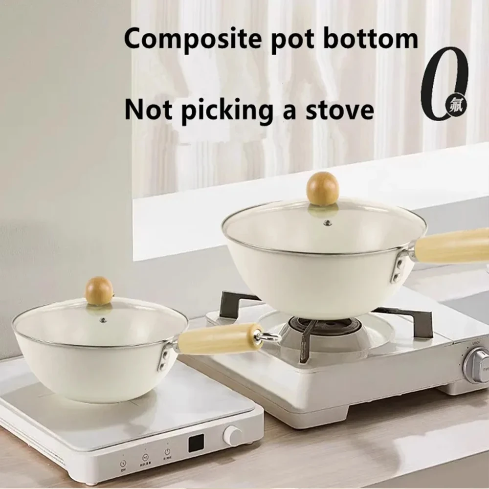 Mini poêle antiadhésive en céramique, wok, poêle à œufs, steak, crêpes, compatible avec plaques à induction, cuisinières à gaz, casseroles, ustensiles de cuisine