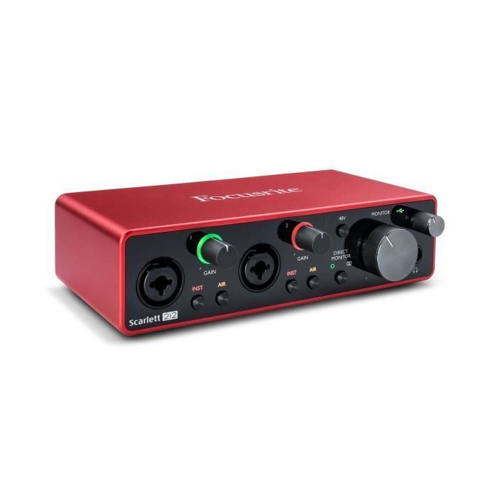 FOCUSRITE - SCARLETT3-2I2 - Audio-Interface - USB - 2 Eingänge/2 Ausgänge USB-C