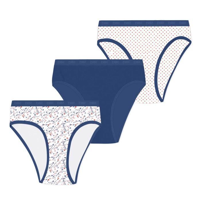 Conjunto de 3 bragas de algodón elástico novedosas para niñas 'Sin bolsillos' - DIM/4/0A4N/LOT3F/SAKURA/8