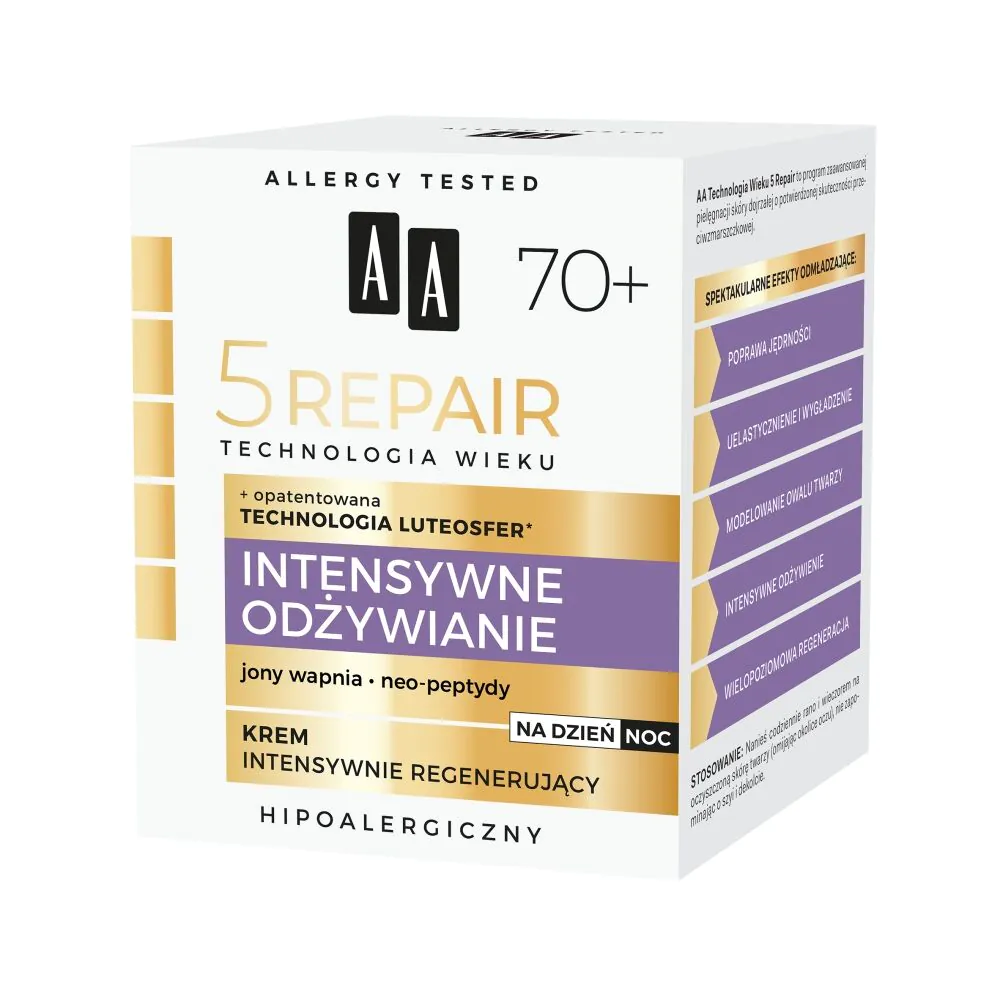 AA Technologia Wieku 5Repair 70+ Intensywne odżywianie dzienno-nocny krem intensywnie regenerujący