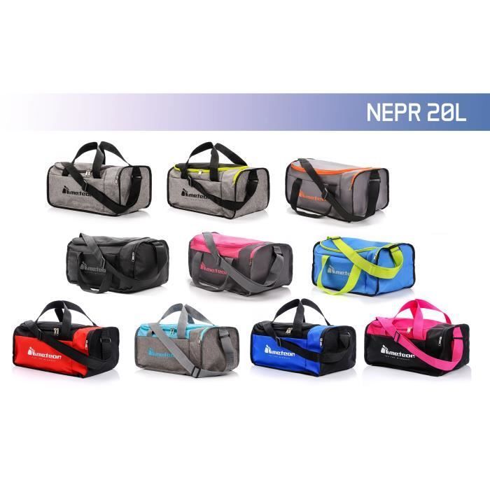 meteor NEPR 20L Fitness Sports Bag - Grey Green - for Women, Men, Children, and Girls - Modern Fitness Duffel Bag/Travel Bag