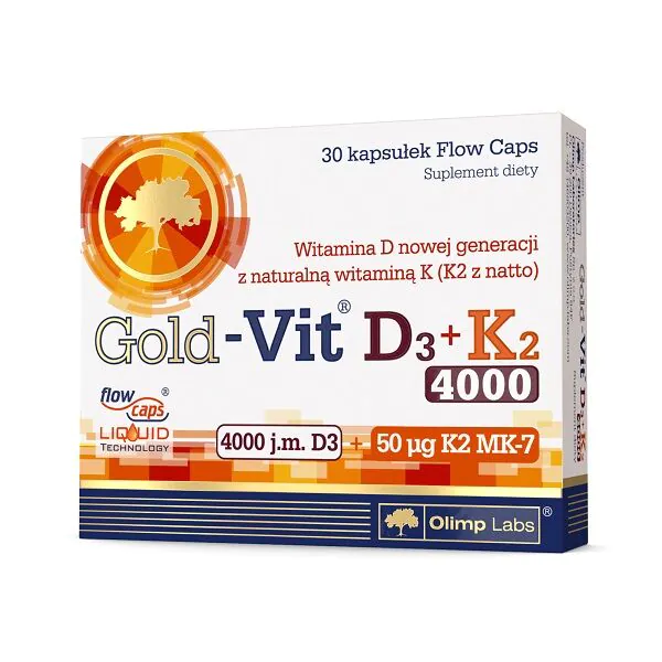 Olimp Gold-Vit D3 + K2 4000, Kapsułki