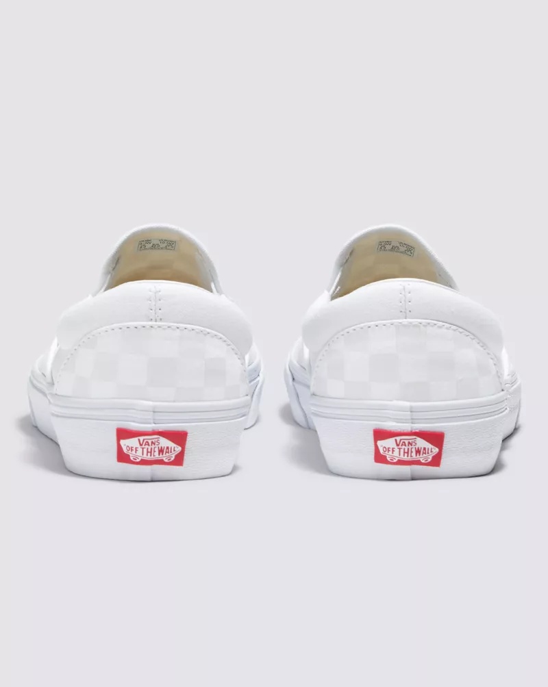 Customs True White Checkerboard Slip-On Wide
