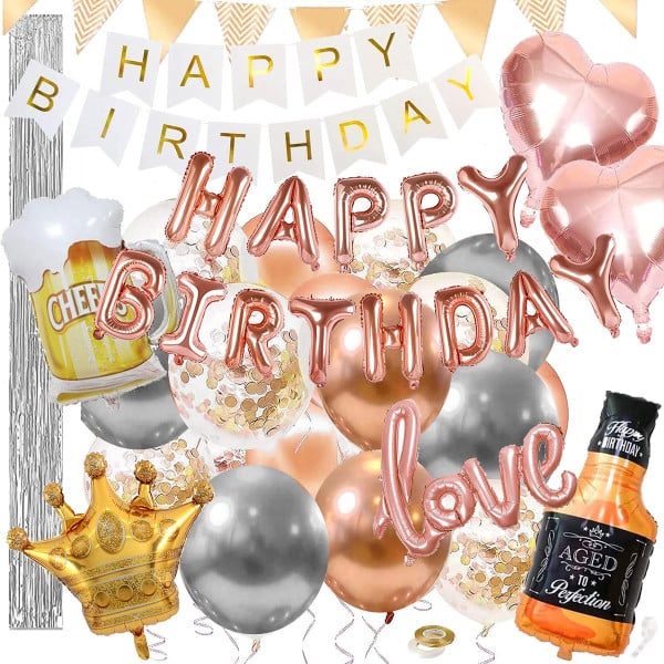 Balony na urodziny 48 szt z napisem happy birthday