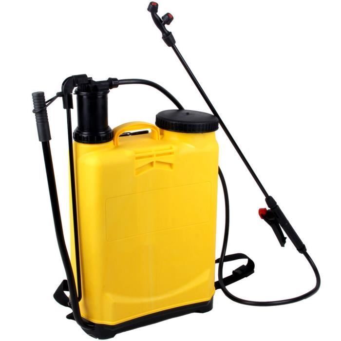 Pulvérisateur à dos pour jardin 16,8 L traité sous pression avec sangles