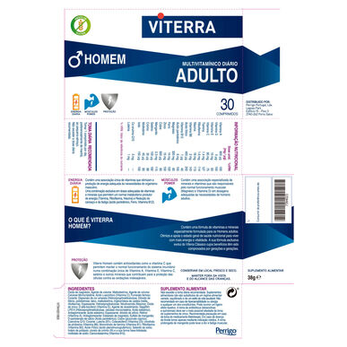 Viterra denní multivitaminový doplněk pro muže, 30 tablet.