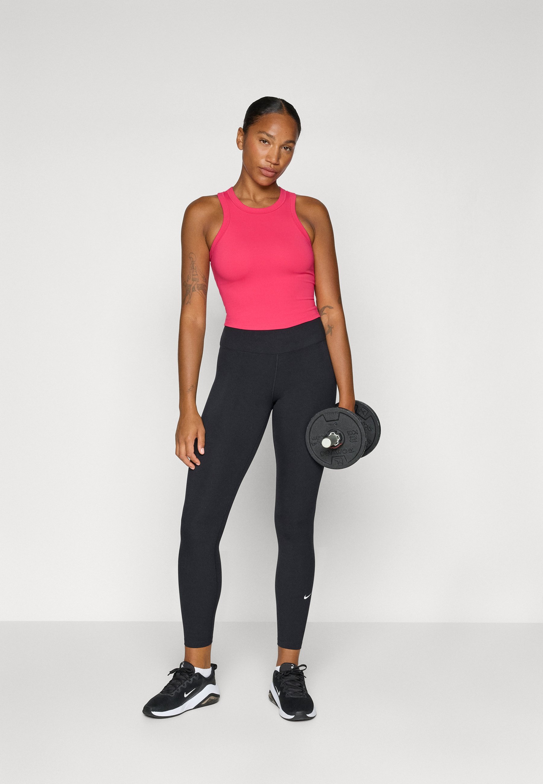 Nike Performance ONE FITTED CROP TANK - Top - rush pink