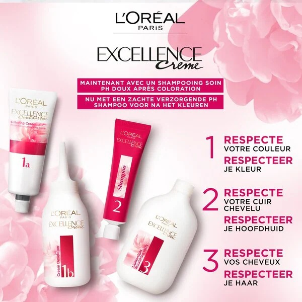 „L'Oréal Paris Excellence Crème 6“ ilgalaikiai plaukų dažai, tamsiai blondinė