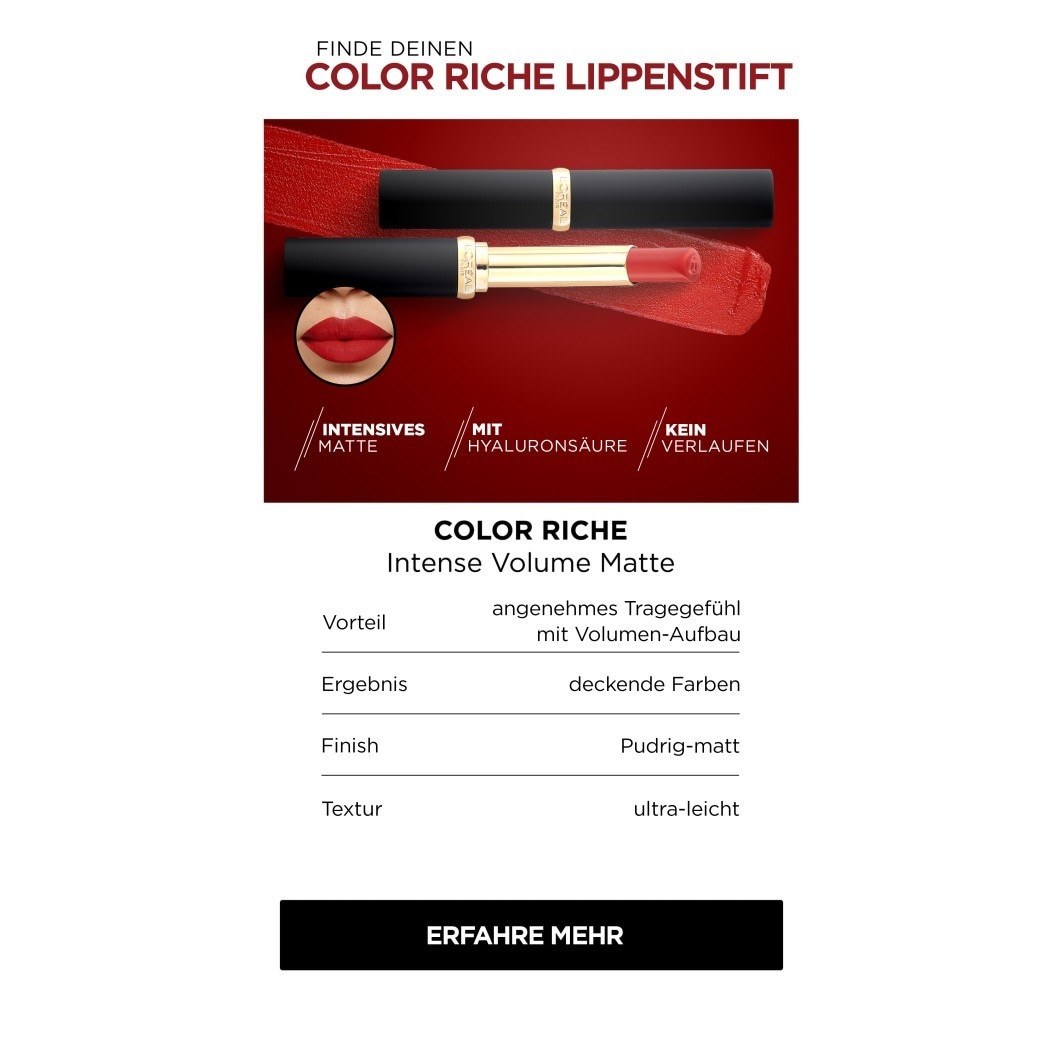 L'Oréal Paris Color Riche Intense Volume mat ruž za usne - 1,8 g