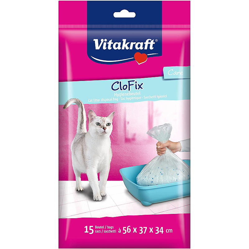 Vitakraft Bolsas para gatos 15 unidades, 264 g, Clofix Vitakraft