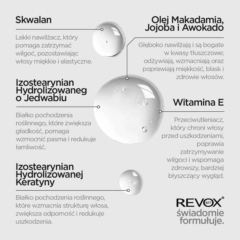 „Revox B77 PLEX“ molekulinis plaukų aliejus pažeistiems plaukams stiprinti