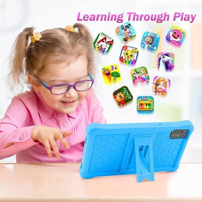 Tablet infantil SANNUO de 7 polegadas - 8 GB de RAM - 64 GB de ROM - Android 11 - Azul