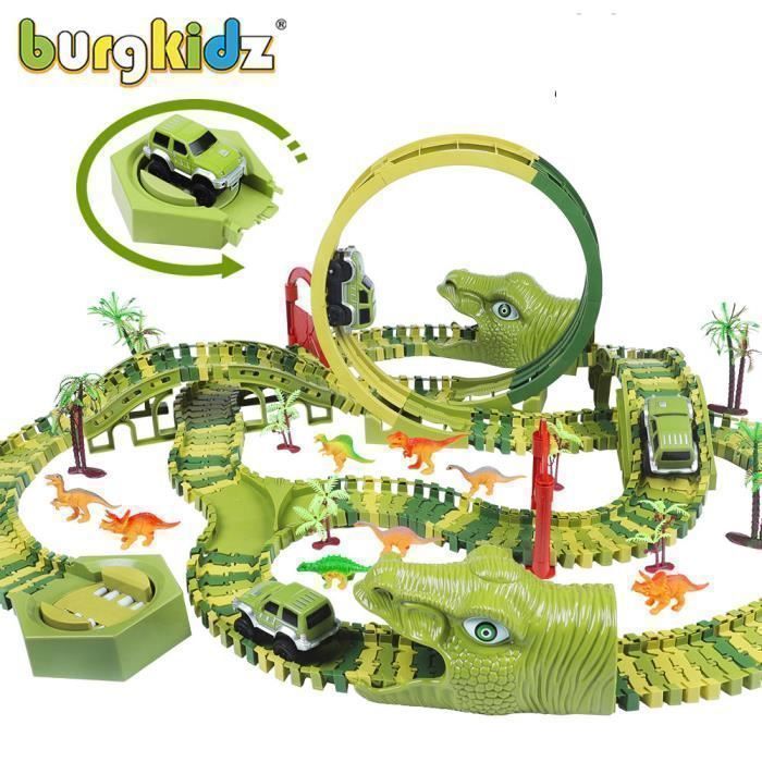 Circuit Voiture Enfant Dinosaure Jouet Enfant 3 Ans-Circuit Voiture Electrique Jeu, Cars Jouet 3 4 5 6 9+Ans Garçon Fille