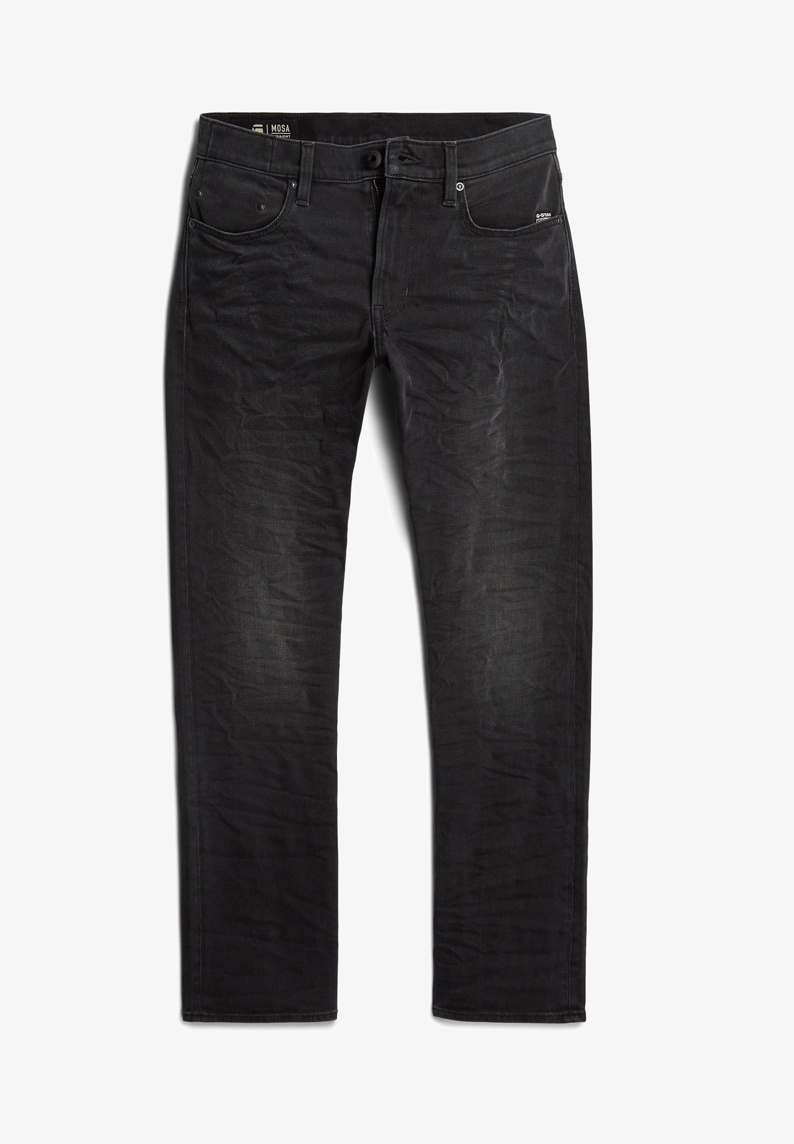 G-STAR MOSA - Rechte jeans - gedragen in Black Moon