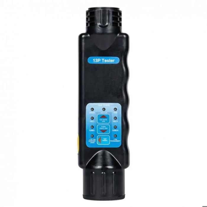 COMPROBADOR DE TOMAS DE REMOLQUE DE 13 PINES Y 12 V, HERRAMIENTA DE DIAGNÓSTICO