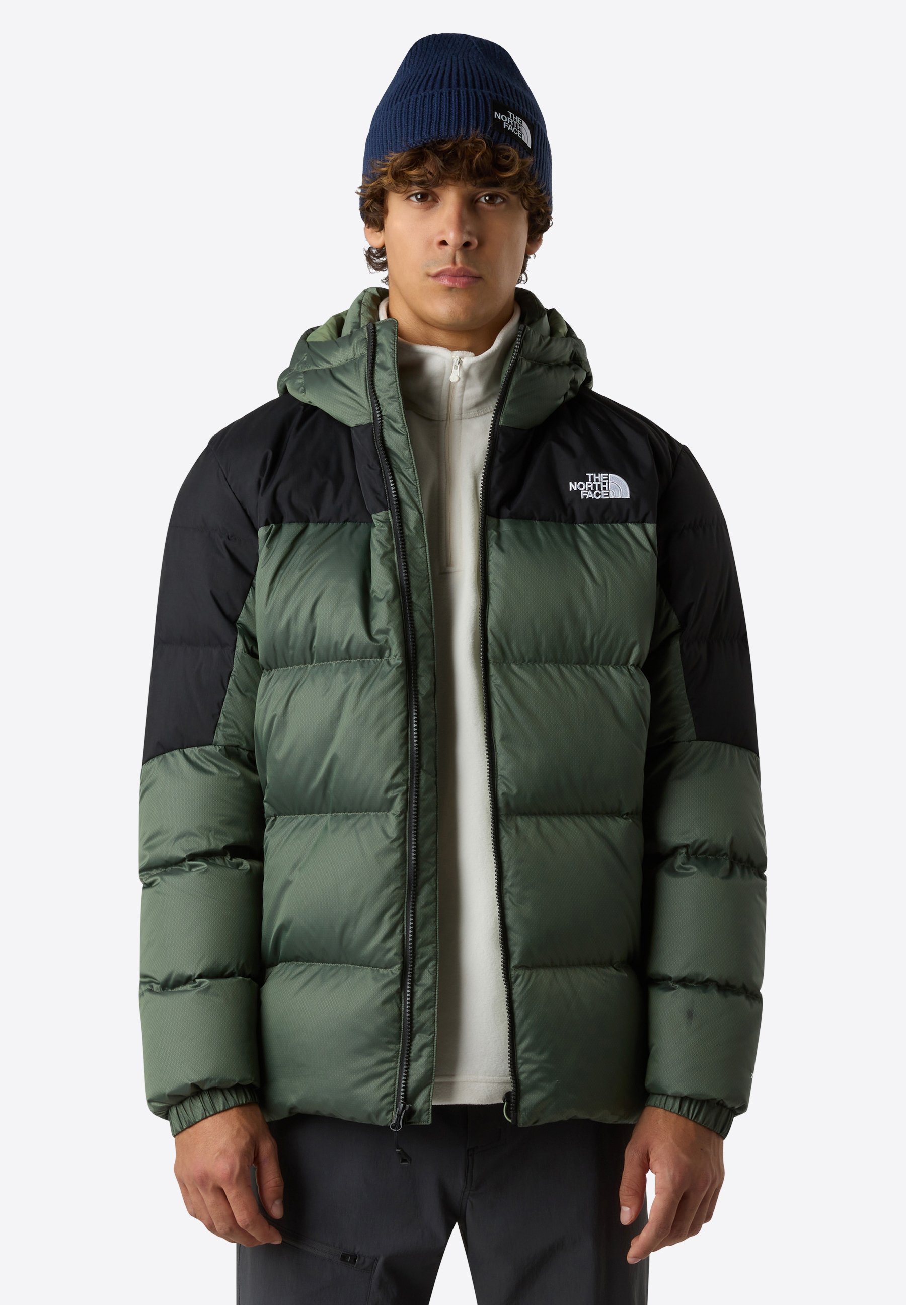 The North Face DIABLO HOODIE - Doudoune - Bark Mist/Black Heather