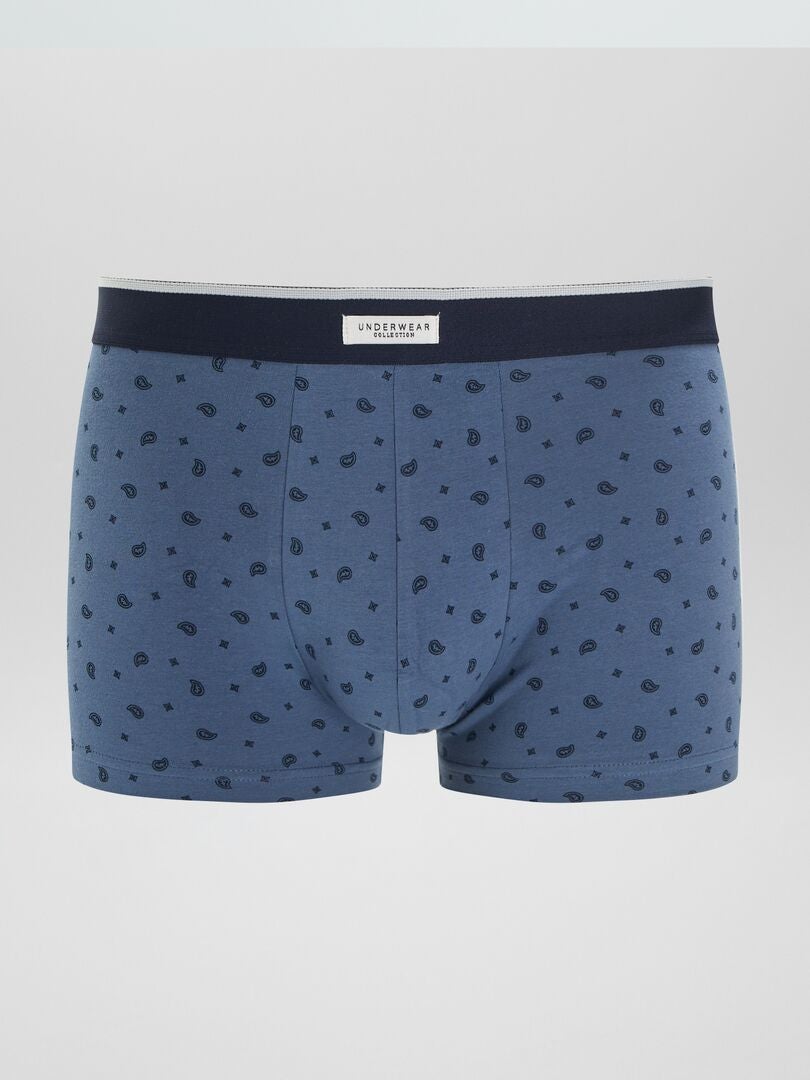 Conjunto de 3 cuecas boxer elásticas - AZUL