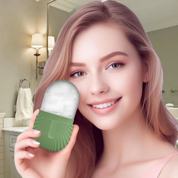 Ice Roller, Rouleau De Glace Pour Massage Facial, Ice Roller Visage Massage, Massage De La Glace Pour Les Yeux Réutilisable-Green.