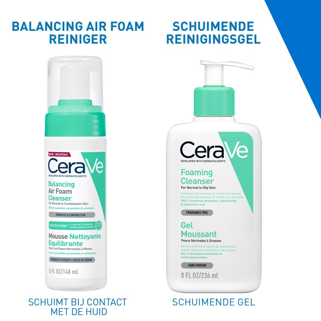 CeraVe Balancing Air putu tīrīšanas līdzeklis – 148 ml