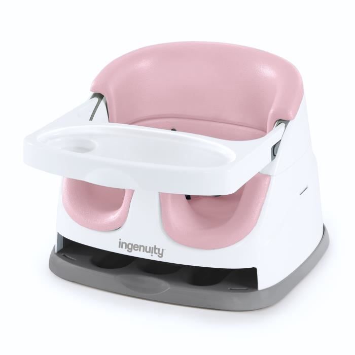 Seggiolino rialzato INGENUITY per bambini dai 6 mesi ai 3 anni, base 2 in 1 Peony, vassoio rimovibile, facile da riporre e pulire.