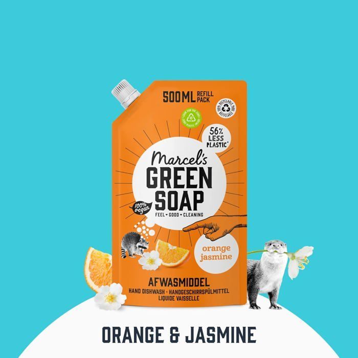 Orange & Jasmine Dishwashing Liquid Refill - Vegan - 500 ml
