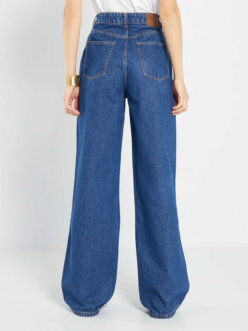 Pantalones vaqueros de pierna ancha - 32L - AZUL