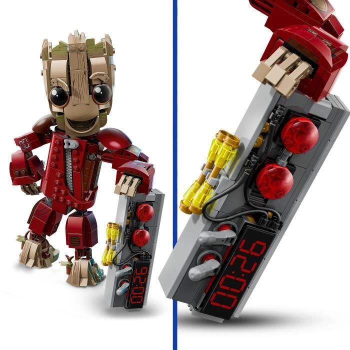 LEGO ǀ Marvel 76341 Groot en Tenue de Ravageur - Jouet de Construction 10 ans - Figurine