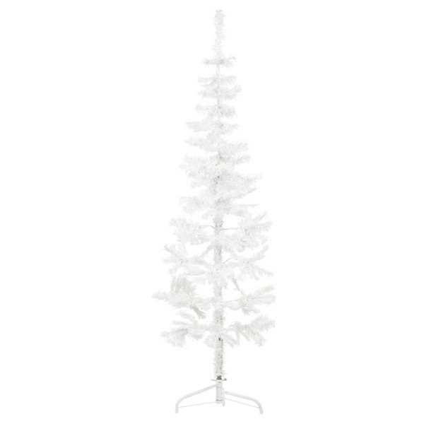 Sztuczna choinka połówka Biały 120 cm vidaXL